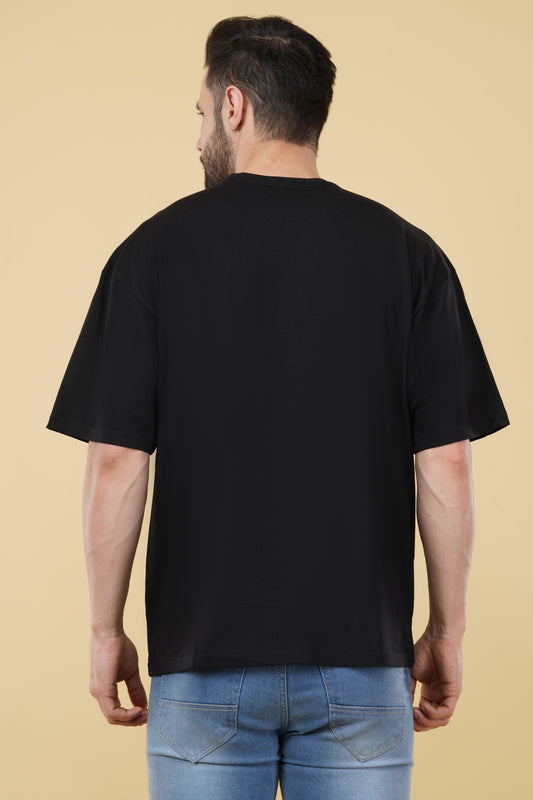 Oversize Solid T shirt - Men Black