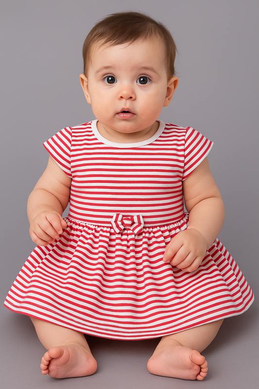 REHOO Baby Pink Round Design Frock