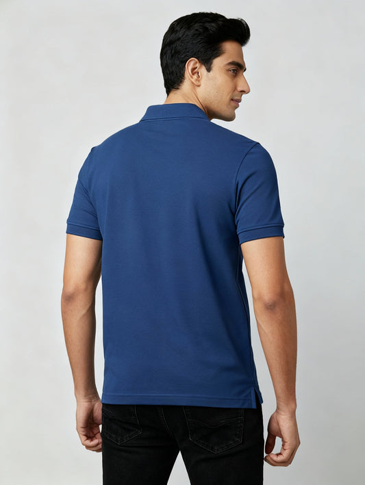 Men Regular Fit Polo T Shirt Royal Blue