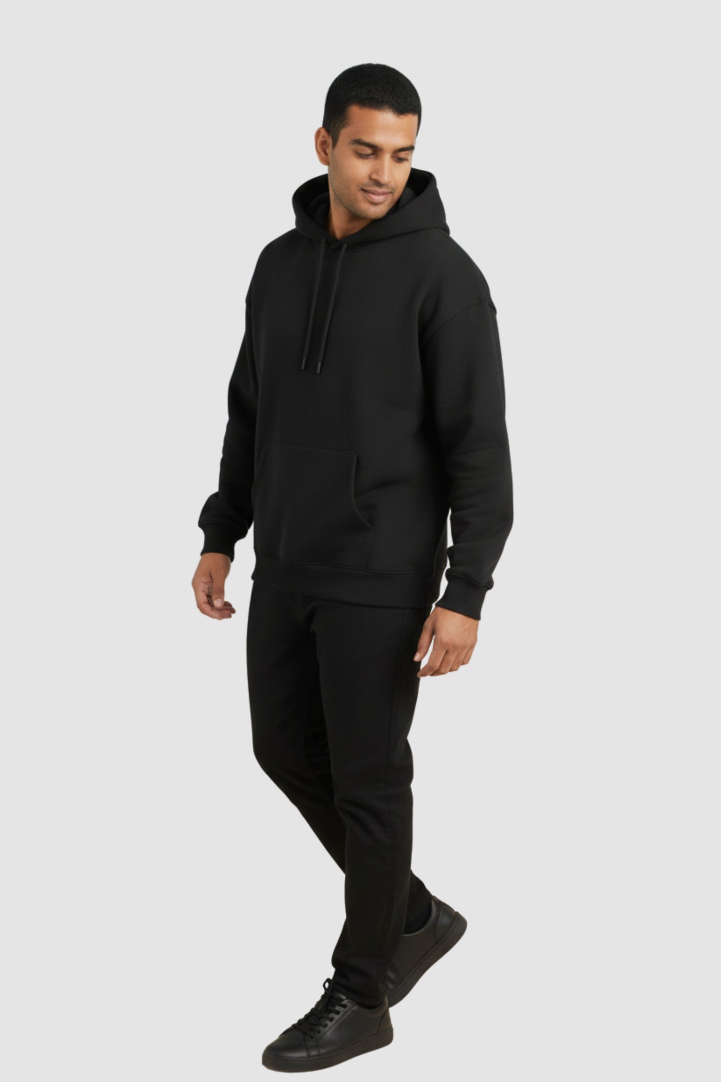 Men Regular Fit Hoodie Black