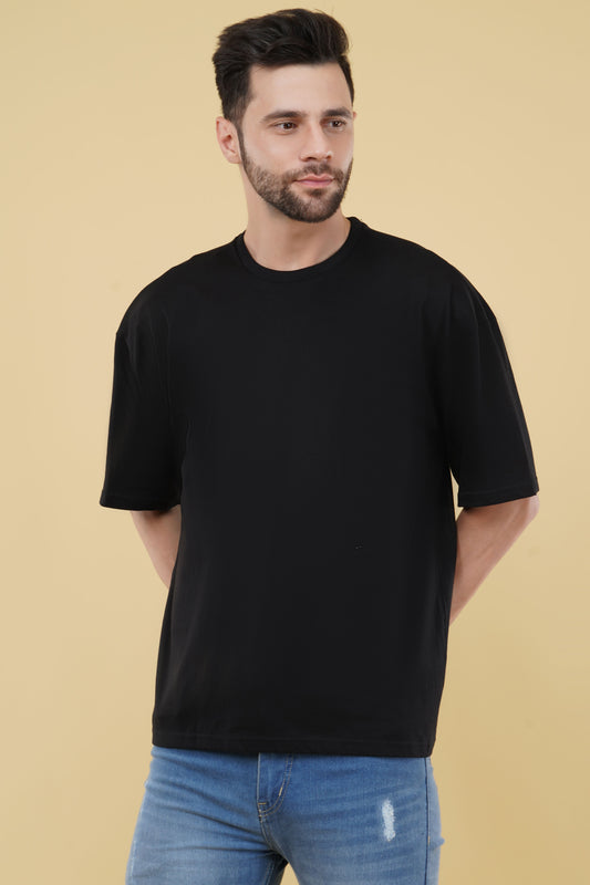 Oversize Solid T shirt - Men Black