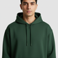 Men Regular Fit Hoodie Bottle Green