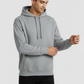 Men Regular Fit Hoodie Grey Melange