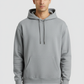 Men Regular Fit Hoodie Grey Melange