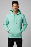 Men Regular Fit Hoodie Mint