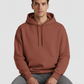 Men Regular Fit Hoodie Coral