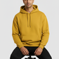 Men Regular Fit Hoodie Yellow