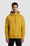 Men Regular Fit Hoodie Yellow