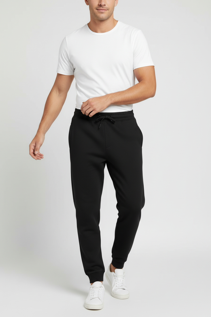 Men Regular Fit  Joggers Black