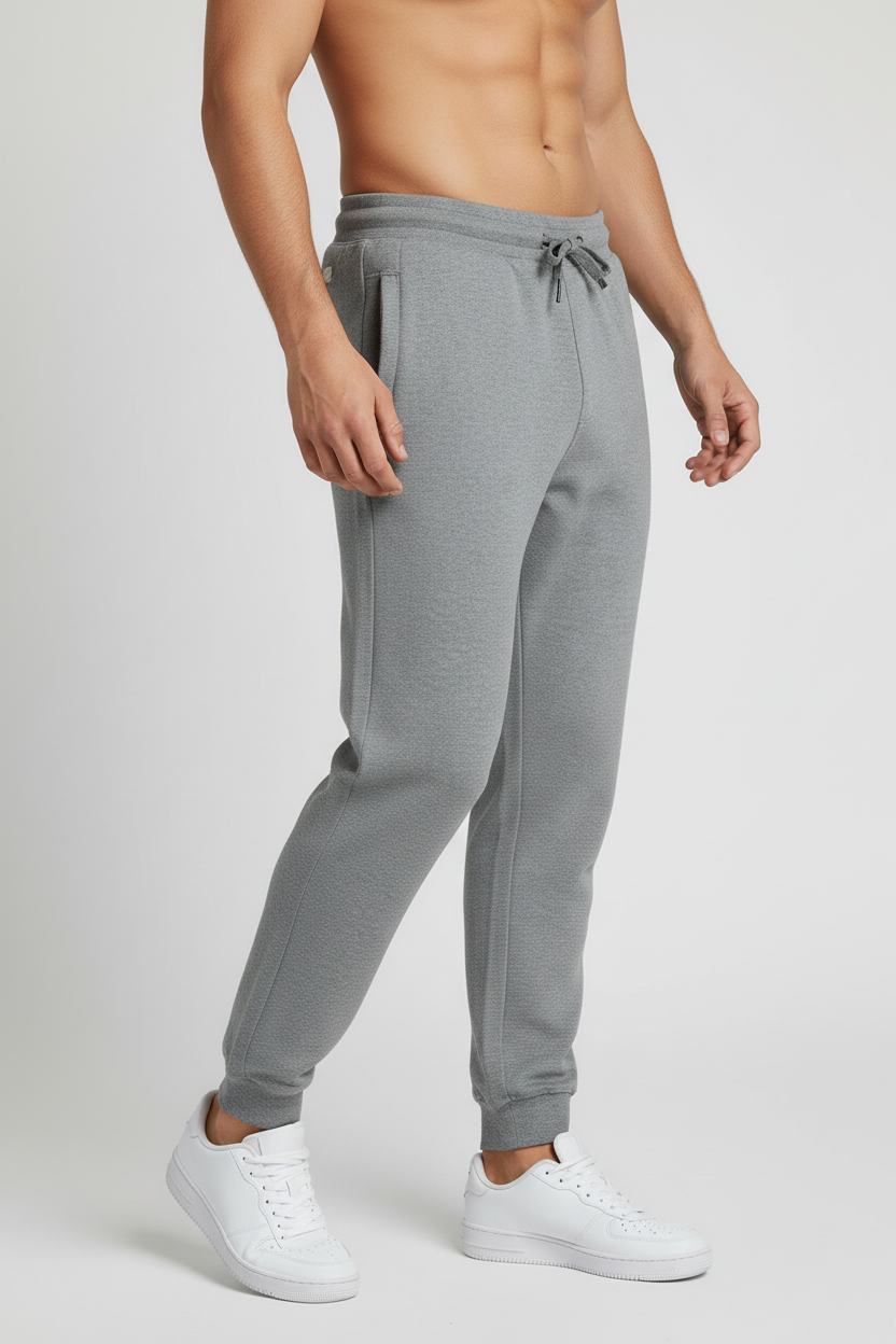 Men Regular Fit  Joggers Grey Melange