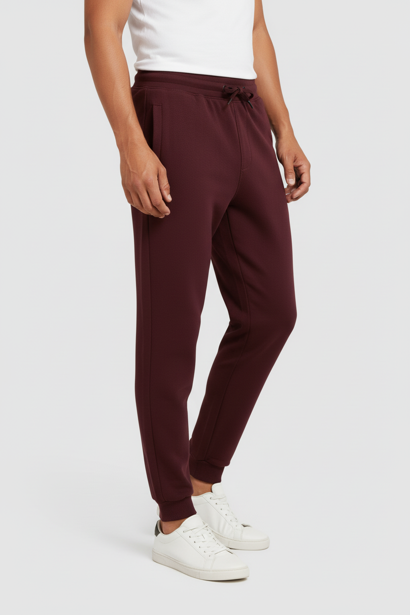 Men Regular Fit  Joggers  Maroon