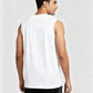 Men Regular Fit  Sleeveless T Shirt White