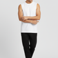Men Regular Fit  Sleeveless T Shirt White
