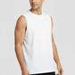 Men Regular Fit  Sleeveless T Shirt White