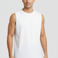 Men Regular Fit  Sleeveless T Shirt White