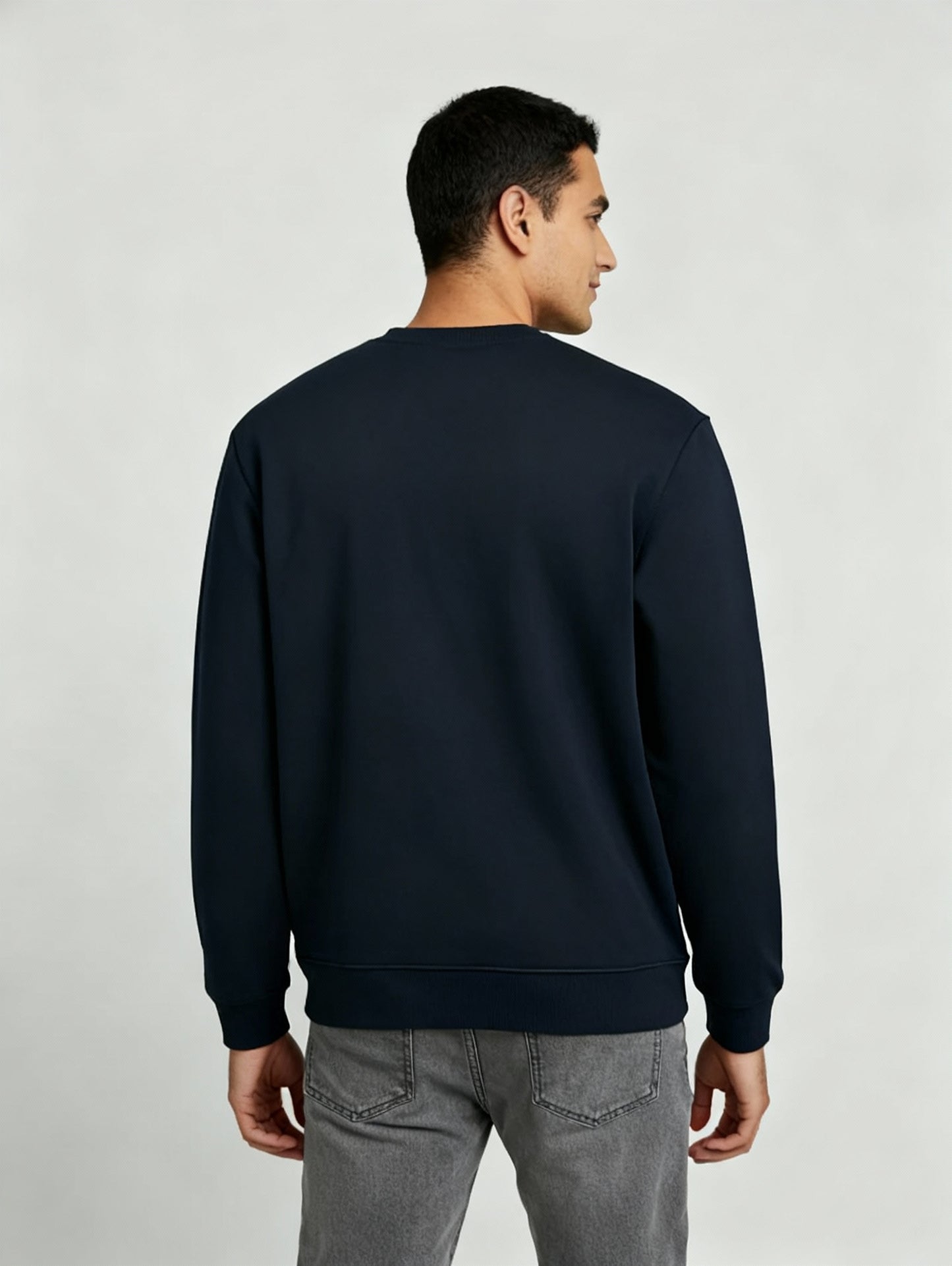 Men Regular Fit Sweatshirt Navy