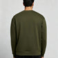 Men Regular Fit Sweatshirt Olive Green