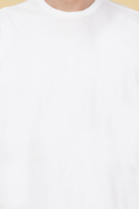 Oversize Solid T shirt - Men White