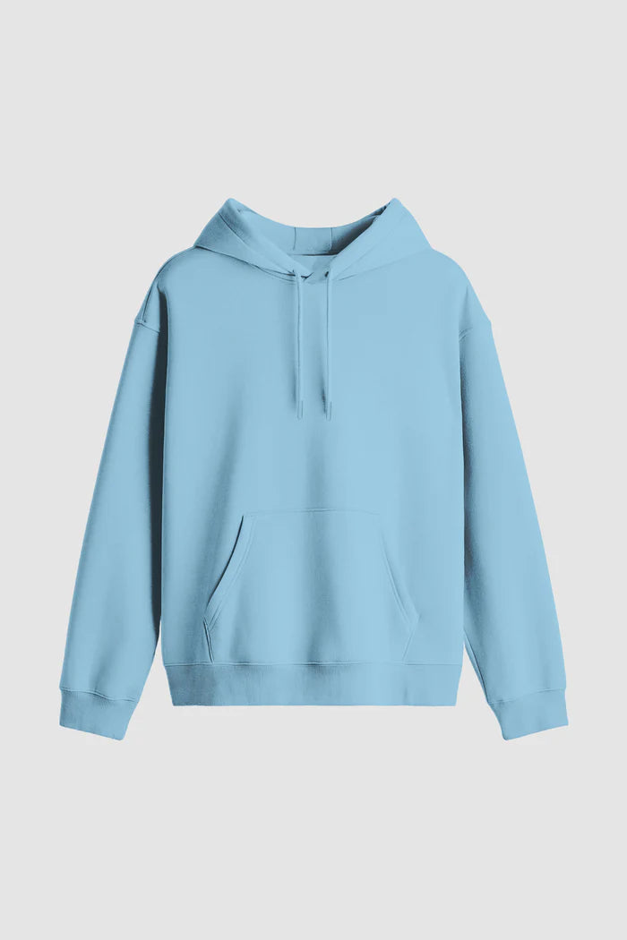 Men Regular Fit Hoodie Cool Blue