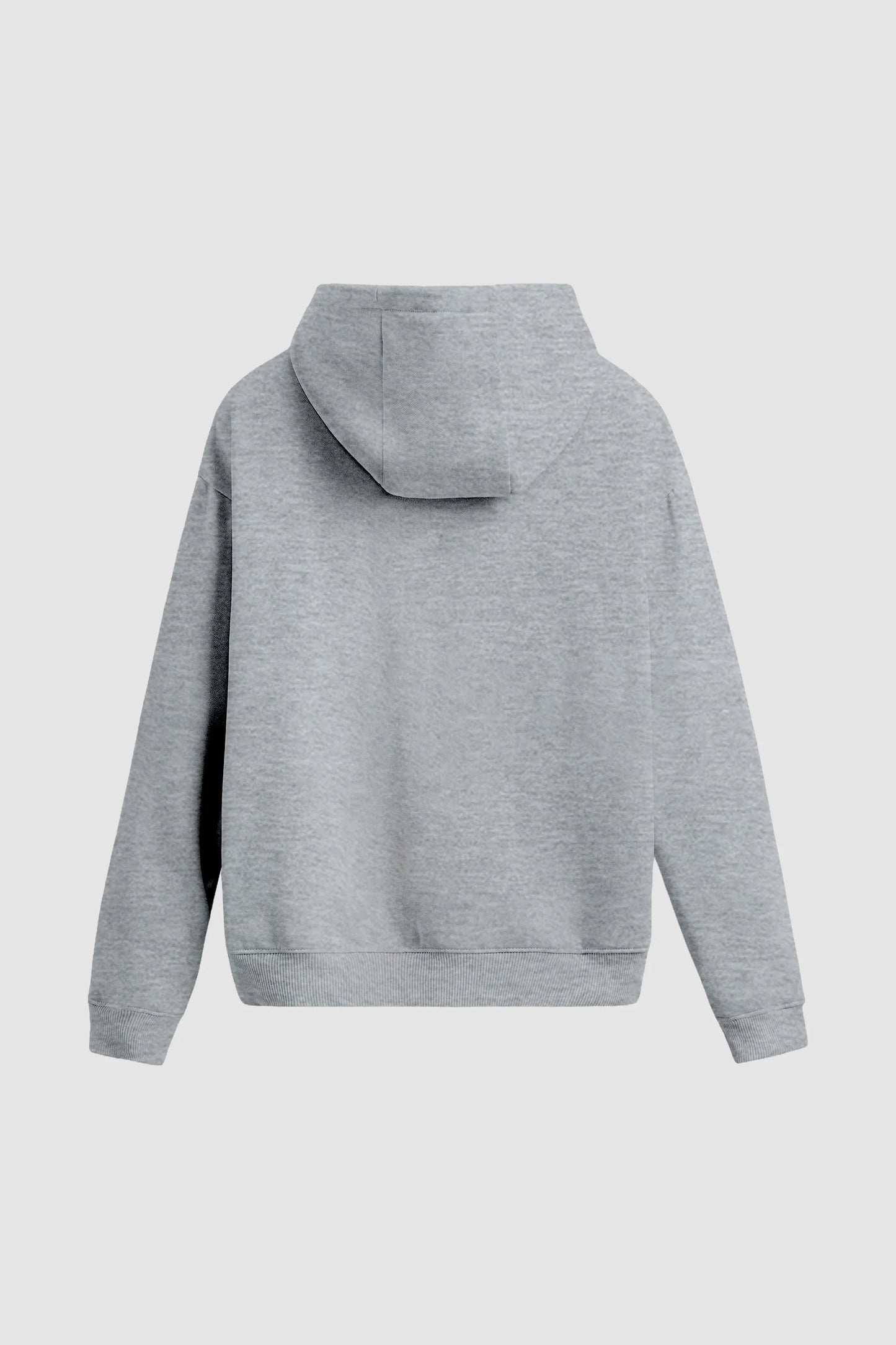 Men Regular Fit Hoodie Grey Melange