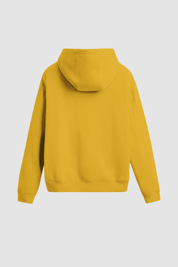 Men Regular Fit Hoodie Yellow