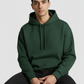 Men Regular Fit Hoodie Bottle Green